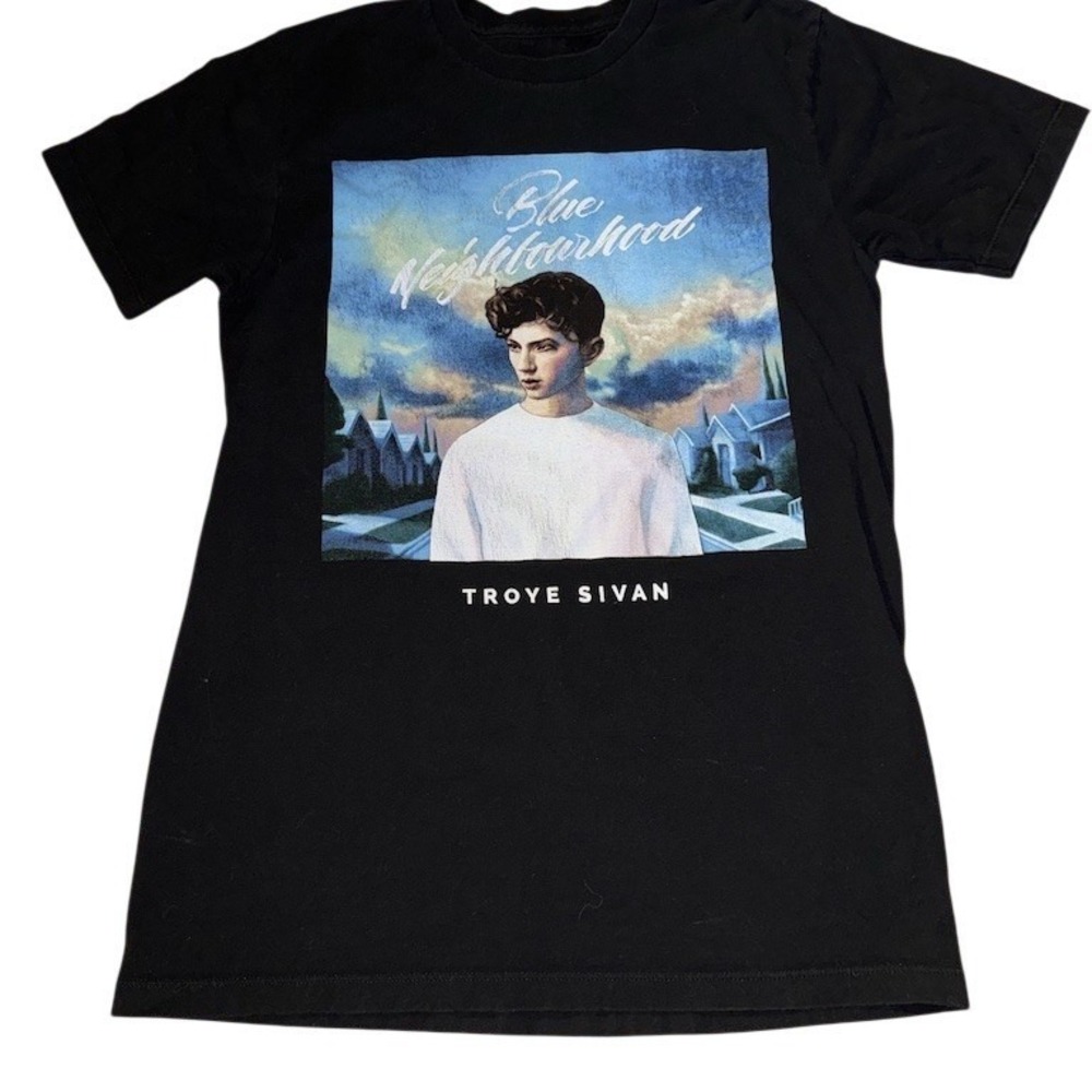 Hot Topic Troye Sivan Blue Neighbourhood T-Shirt Unisex Size S Black